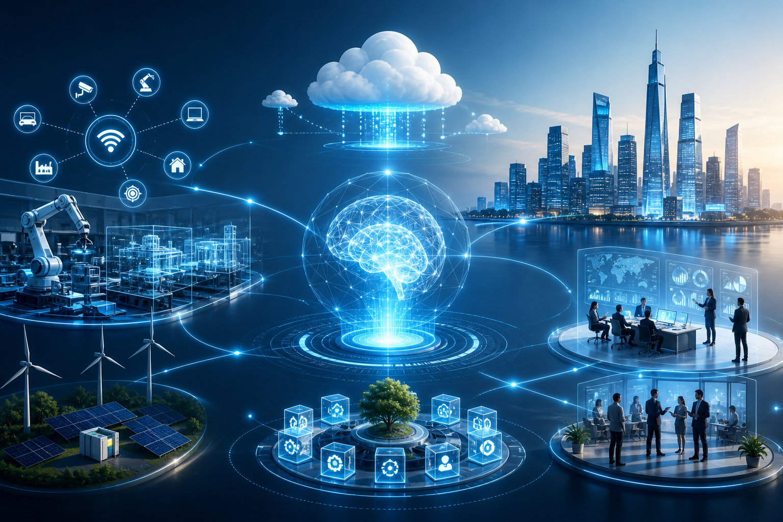 AI + IoT + Cloud: Hệ Sinh Th&aacute;i C&ocirc;ng Nghệ Của Doanh Nghiệp Tương Lai