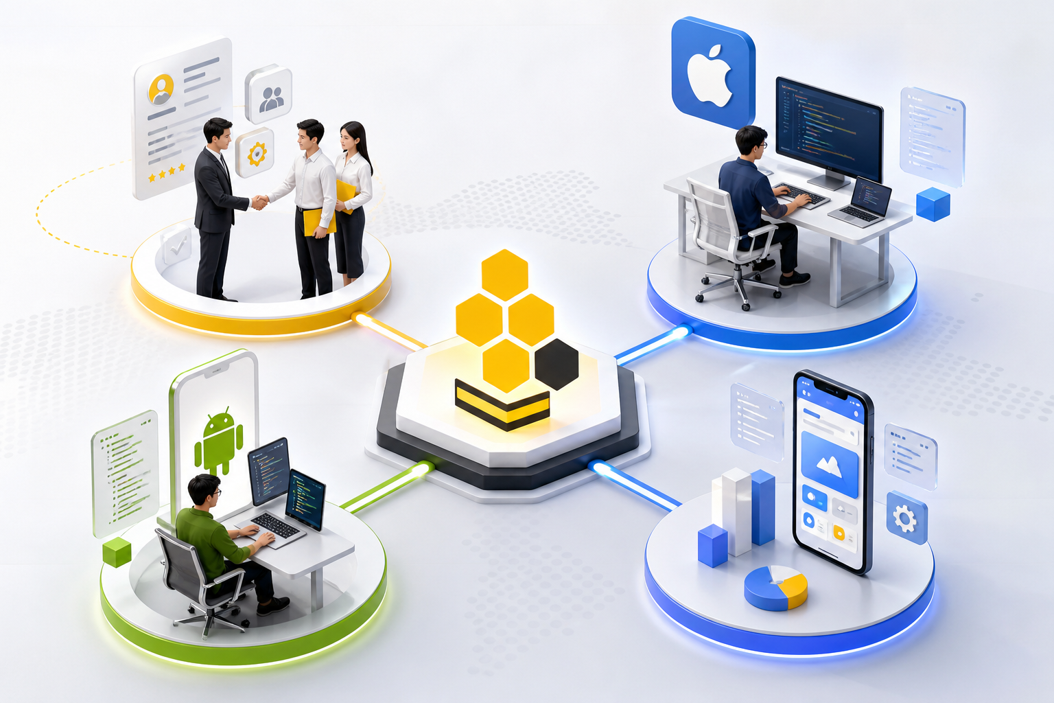 Dịch vụ ph&aacute;i cử lập tr&igrave;nh vi&ecirc;n iOS/Android cho dự &aacute;n Mobile