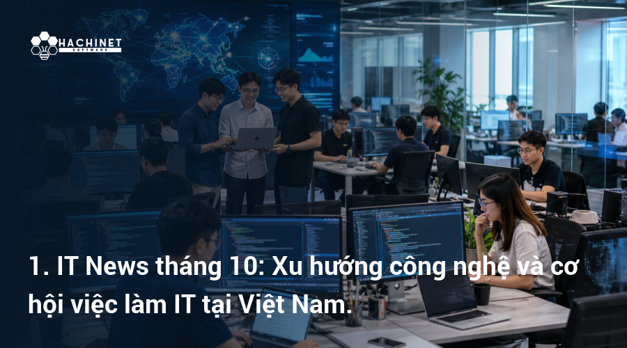 1. IT News tháng 10: Xu hướng công nghệ và cơ hội việc làm IT tại Việt Nam.