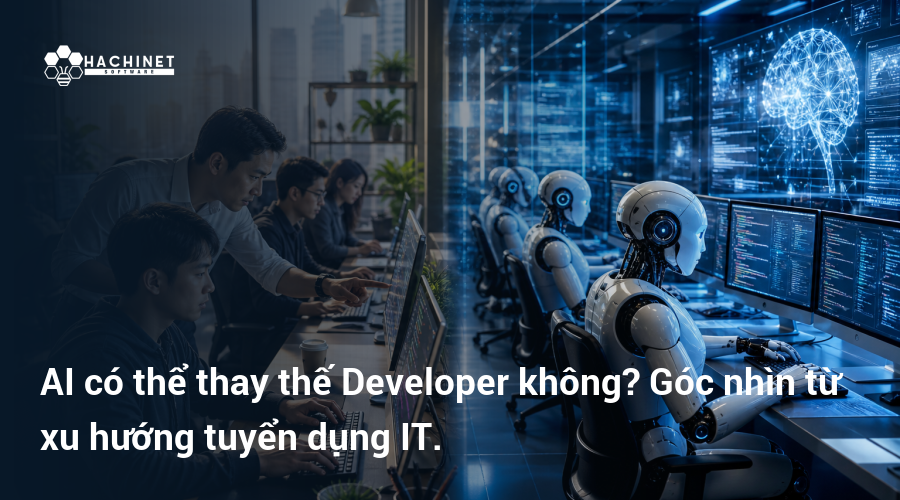 AI có thể thay thế Developer không? Góc nhìn từ xu hướng tuyển dụng IT.